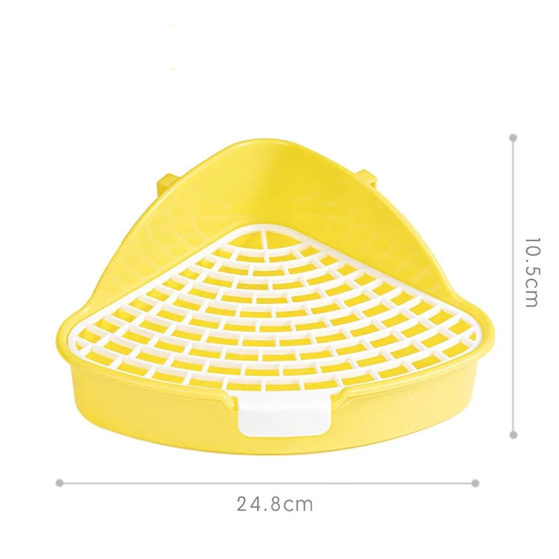 Large Capacity Triangle Toilet Mini Pet Urine Bowl, Placed in The Corner of The Wall Appropriately, A Variety of Color Options