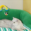 Zeze green lush pet bed cat litter all seasons removable dog litter teddy bear small dog warm sofa