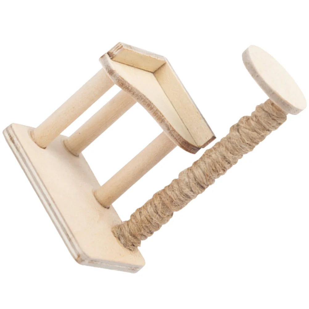 Miniature Cat Climbing Frame Tree House Layout Prop Furniture Model Birch Adornment Ornament Mother Child Wooden