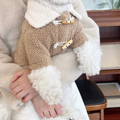 Fleece Dog Clothes Cardigan Pet Dog Coat Puppy Jacket Chihuahua French Bulldog Dog Overalls Small Dog Clothing Warm Costumes
