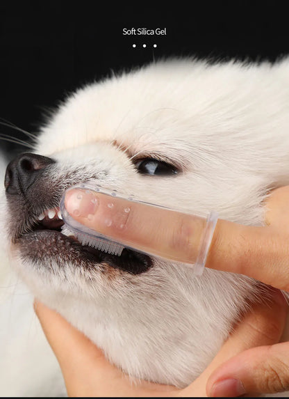 Dog Toothbrush Pet Fingertip Toothbrush for Cat Super Soft Oral Care Toothbrushes Finger Brush for All Pets Tooth Cleaning Brush