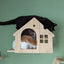 1 Piece Wall Mounted Wooden Cat Hammock Cat Nest Cat House and Cat Hanging Bed Different Types for Pets Sleeping Perch and Rest