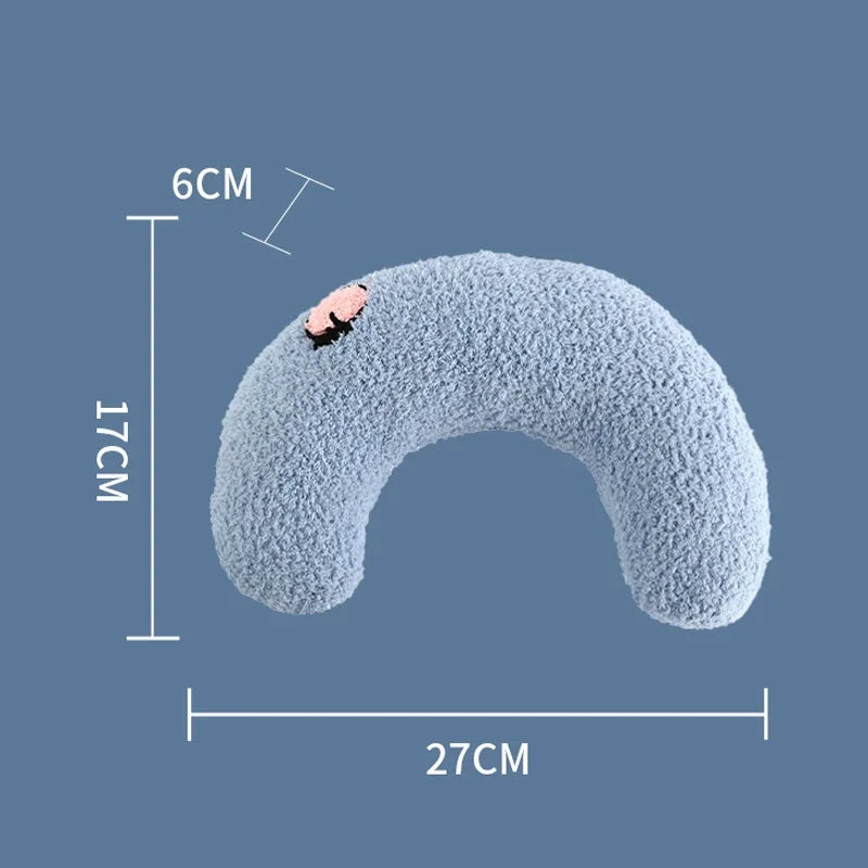 Small Pillow for Pet Cats Dogs Sleeping Mat Neck Guard U-shaped Pillow Soft and Thick Bite Resistant Winter Warm Comfort Pillow