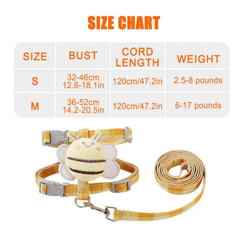 Dog Harness with Strap Pet Walking Strap Set Dog Walking Tool with Adjustable Buckles for Traveling Picnic Going Out Camping
