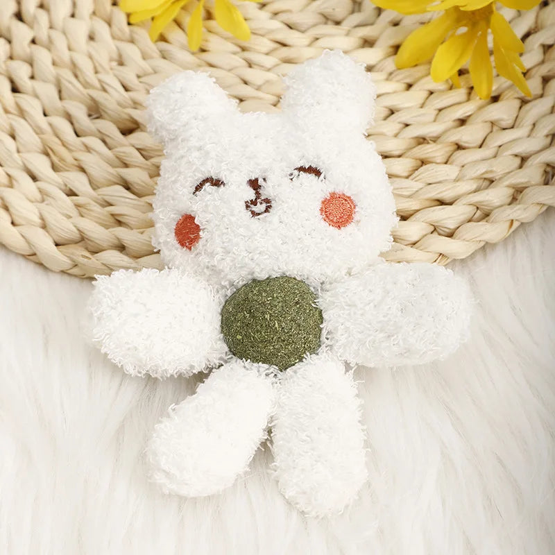 Cat toys filled with cotton and containing catnip balls, animal plush toys that are durable, bite resistant, and fun to play wit