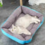 Large Pet Cat and Dog Bed Warm Comfortable Dog House Soft PP Cotton Nest Dog Basket Mat Universal Waterproof Cat Bed
