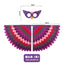 Kids Cosplay Costume Stage Performance Owl Peacock Wings Bird Felt Cape with Mask for Girls Boys Halloween Party Cloak