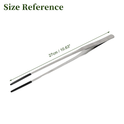 UXCELL 27cm Aquarium Feeding Tweezers Stainless Steel Aqaurium Clip Tools Reptile Feeding Tongs Pet Forceps Rubber Non-slip