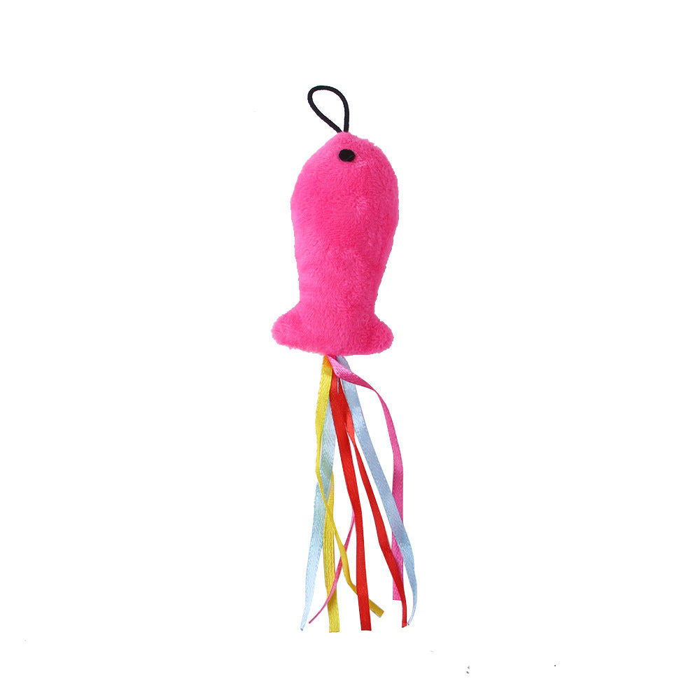 New Pet Cat Toy Small Fish Replacement Head Funny Cat Stick Cat Plush Toy Fishing Rod Replacement Head