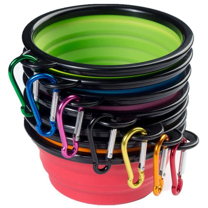 Collapsible Dog Bowls Portable Travel Dog Bowls Expandable for Cat Dog Water Bowl Food Feeding Dish Silicone Pet Bowl 350/1000ml