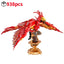 New Magic Movie Fire Phoenix Chinese Fly Divine Beast Building Blocks Bricks Mythical Animal Bird Model Assembled Toy Kid Gifts