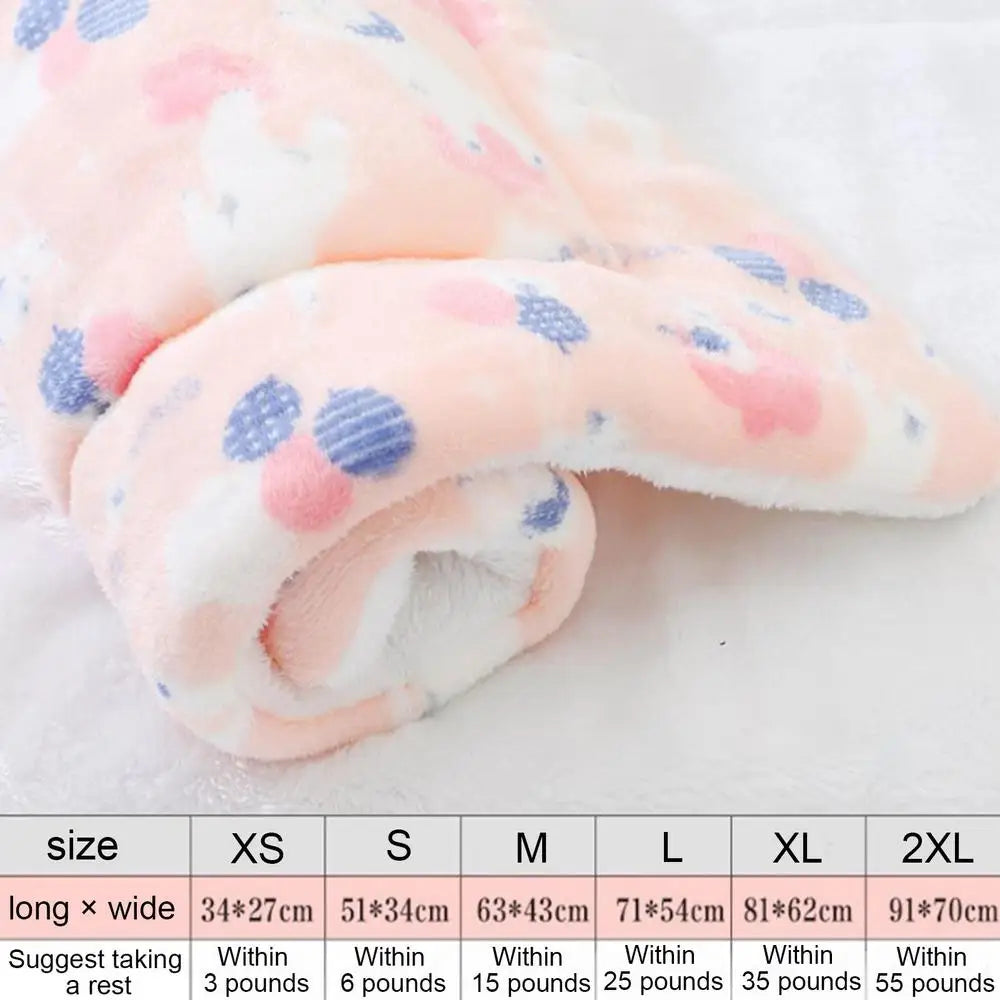 Pet Blanket Flannel Throw Flannel Throw Blanket For Dog Sleep Soft Warm Cushion Mat Washable Puppy Pads Sleep Blanket For Small