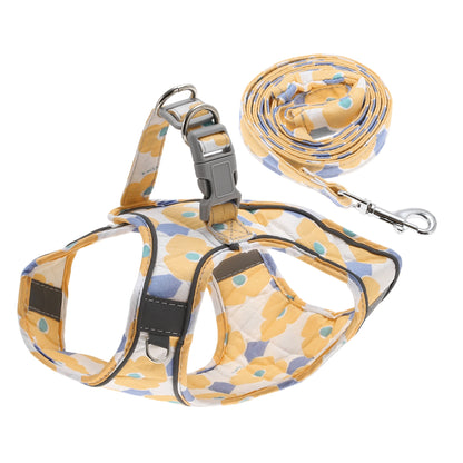 Uxcell Fashion Puppy Harness and Leash Set Pet Harness Vest with Reflective Strips and Magic Tapes for Kitten Puppy Outdoor
