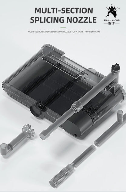 Thin External Hang On waterfall filter aquarium silent filter pump 220~240V interface filter water pump Three in one oxygen pump