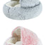 Autumn and Winter soft plush pet bed and pet bed Winter warm and cold plush comforter nest Shell cat nest semi-enclosed cat nest
