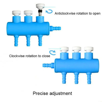 Aquarium Air Splitter Valve Fish Tank Air Pump Flow Splitter Distributor Pump Valve Tap Lever Control Switch Valves Accessories