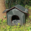 Booteely Black Waterproof Dog House Oxford Cloth And Sponge Material Three Models To Choose From Outdoor Cat House