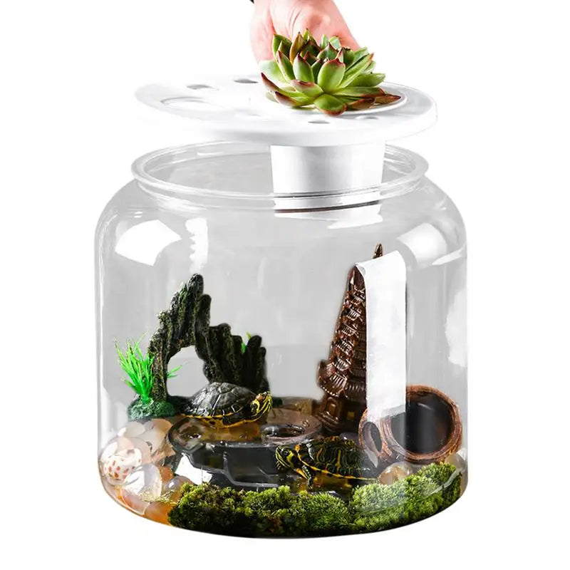 Large Turtle Tank Transparent Turtle Aquarium Turtle Tank With Lid Turtle Terrarium Tortoise Enclosure With Removable Cover