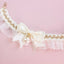 Romantic Summer Dog Collar Bow Tie Pearl Lace Party Cat Necklace for Small Puppy Luxury Designer Chihuahua Pet Neck Accessories