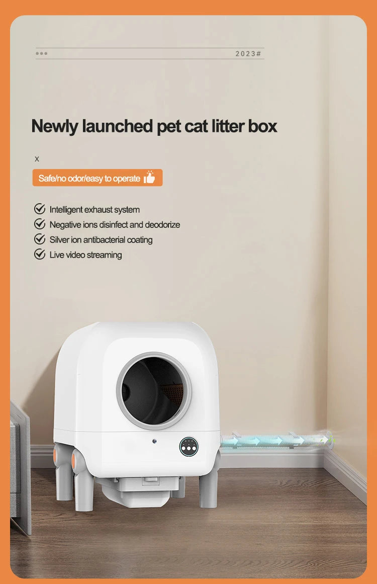 Smart cat toilet litter box extra large anti-splash litter box