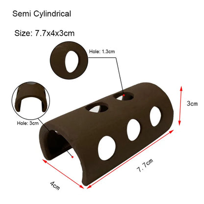 1pcs Ceramic House For Aquarium Fish Shrimps Spawn Shelter Breed House Pottery Scorpion House Canister Simulation Stone Ornament