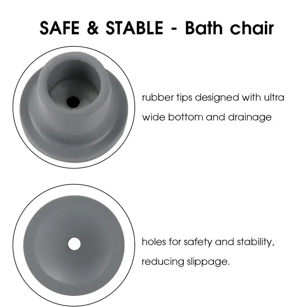 Shower Chair Leg Rubber Caps Bathroom Chair Feet 8pcs Anti-Slip Suction Cup Feet For Bathtub Chair Child And Body Safety Home