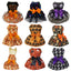 Halloween Dog Costume Funny Dog Clothes Pumpkin Print Pet Dress Chihuahua Bichon Clothing Bow Lace Festival Skirt Cat Dresses