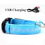 LED Dog Collar USB Rechargeable - Bright & High Visibility Lighted Glow Collar for Small Medium Large Breeds Pet Night Walking
