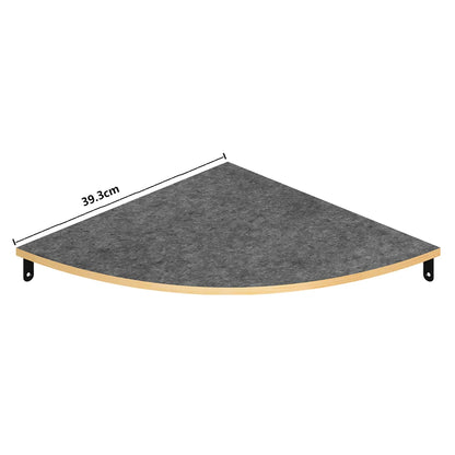 Solid Wood Wall Mounted Cat Tree Wooden Shelves Segment Ladders with Hammock and Cat House Cat Bridge for Kittens Perch Sleeping