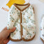 Sleeveless Thick Coat for Dogs Cartoon Animal Print Puppy Clothing Pure Cotton Cat Winter Clothes Outdoor Walking Leash Overalls