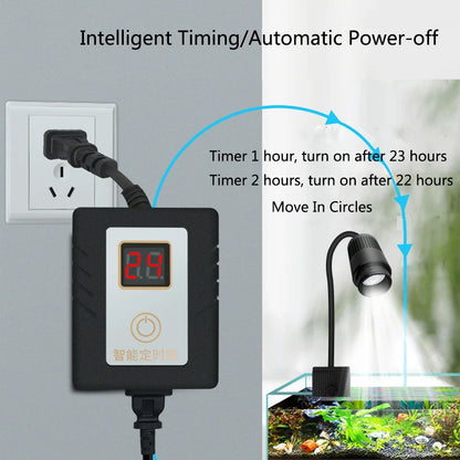 LCD Intelligence Timer Aquarium Light Timer Fish Tank Timing Socket Adjustable Aquarium Timer Controller Light Timing System