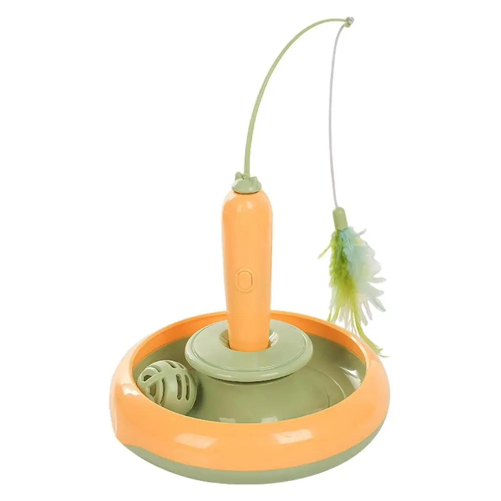 Electric Cat Toy Funny Cat Toys Cat Feather Teaser Multifunctional Indoor Cat Interactive Toy Reusable Electric Kitten Playing