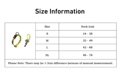 Adjustable Pet Dog Collars Color Graffiti Soft Cotton Leash Accessories Walking Exercise Safety French Bulldog Puppy Chain