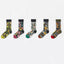 5 Pairs/Set France Hipster Design Glass Silk Floral Bird Funny Socks Women Transparent Art Ankle  Socks Jacquard