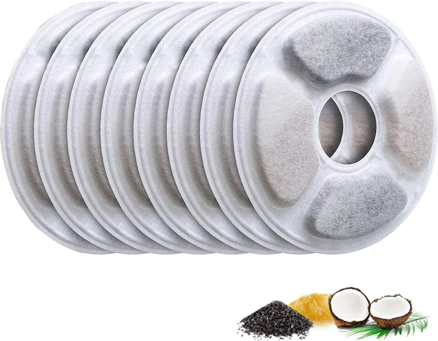 Replacement Activated Carbon Filter for Cat and Dog Water Fountains Flower Shape Round Dispenser Pet Water Fountain Filters