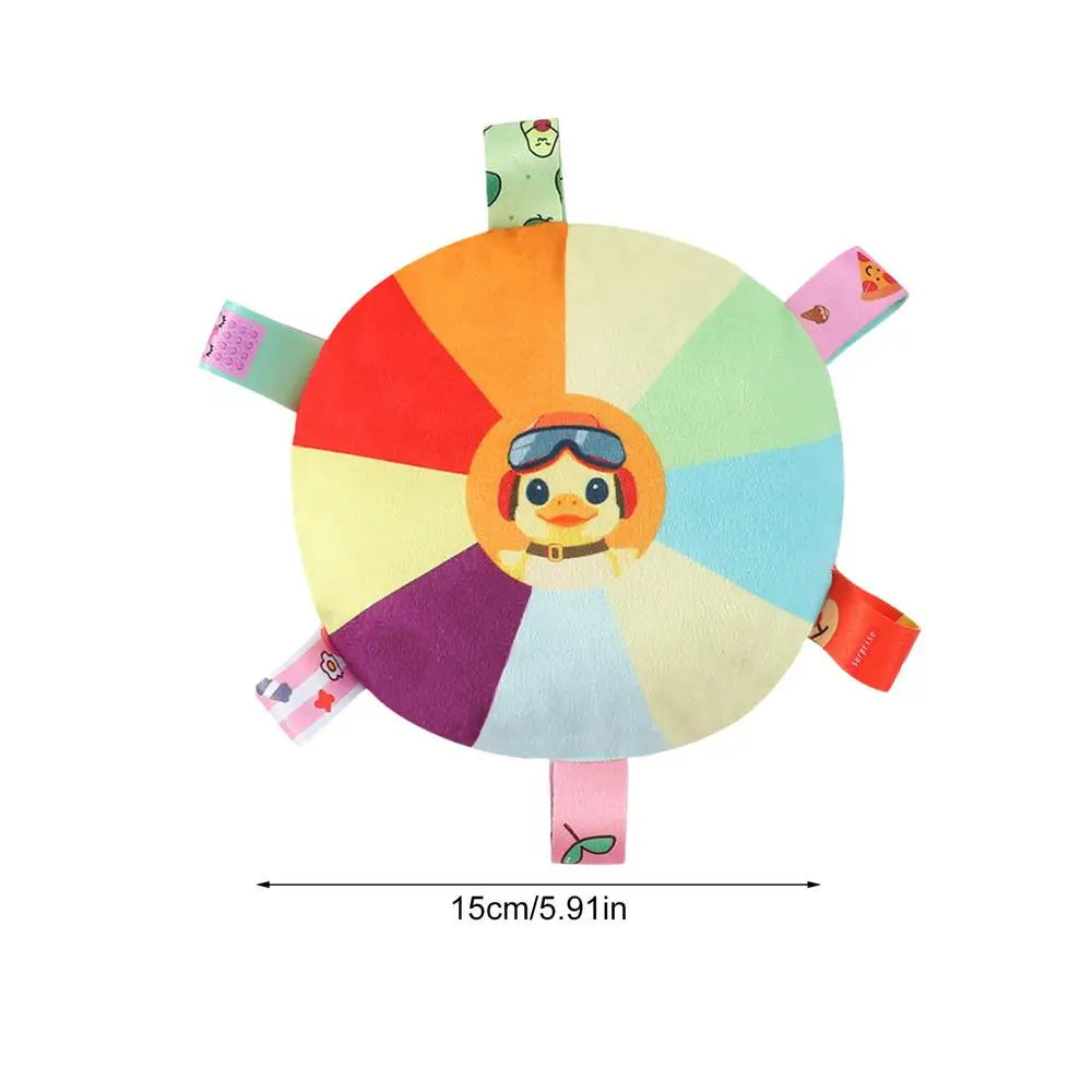Plush Squeaky Dog Toys Interactive Chewing Squeaky Toy for Puppy Squeaky Dog Chew Toy Disc Shape Plush Dog Toys for Puppies