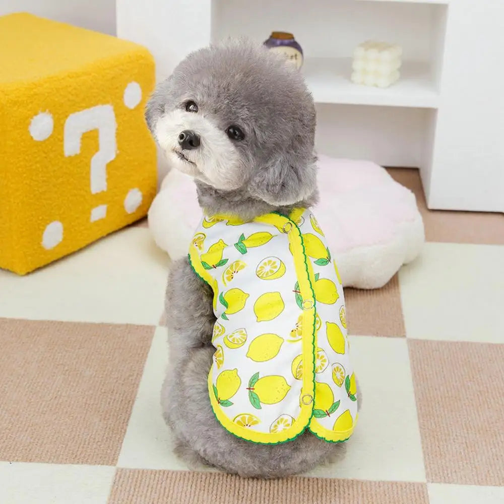 Summer Dog Clothes Soft Sleeveless Dog Apparel with Strawberry Pattern Comfortable Pet Shirts Summer Puppy Vest Clothes Pet Coat