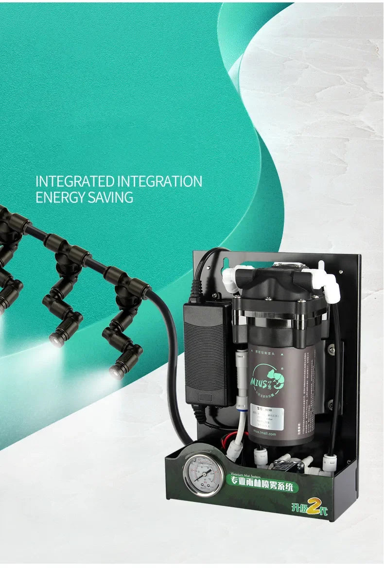 MIUS 2 Generation Reptiles Fogger Humidifier D Series Rainforest Spraying System Kits High Pressure Silent Pump Fog Machine