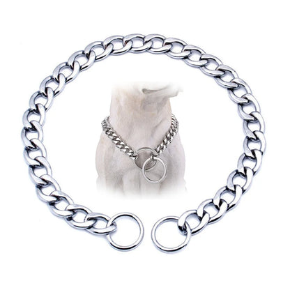Dog Collar Slip Chains for Dogs Smooth Flat Stainless Steel Choke Chain Collar for Training Small Medium Large Dogs Pet Products