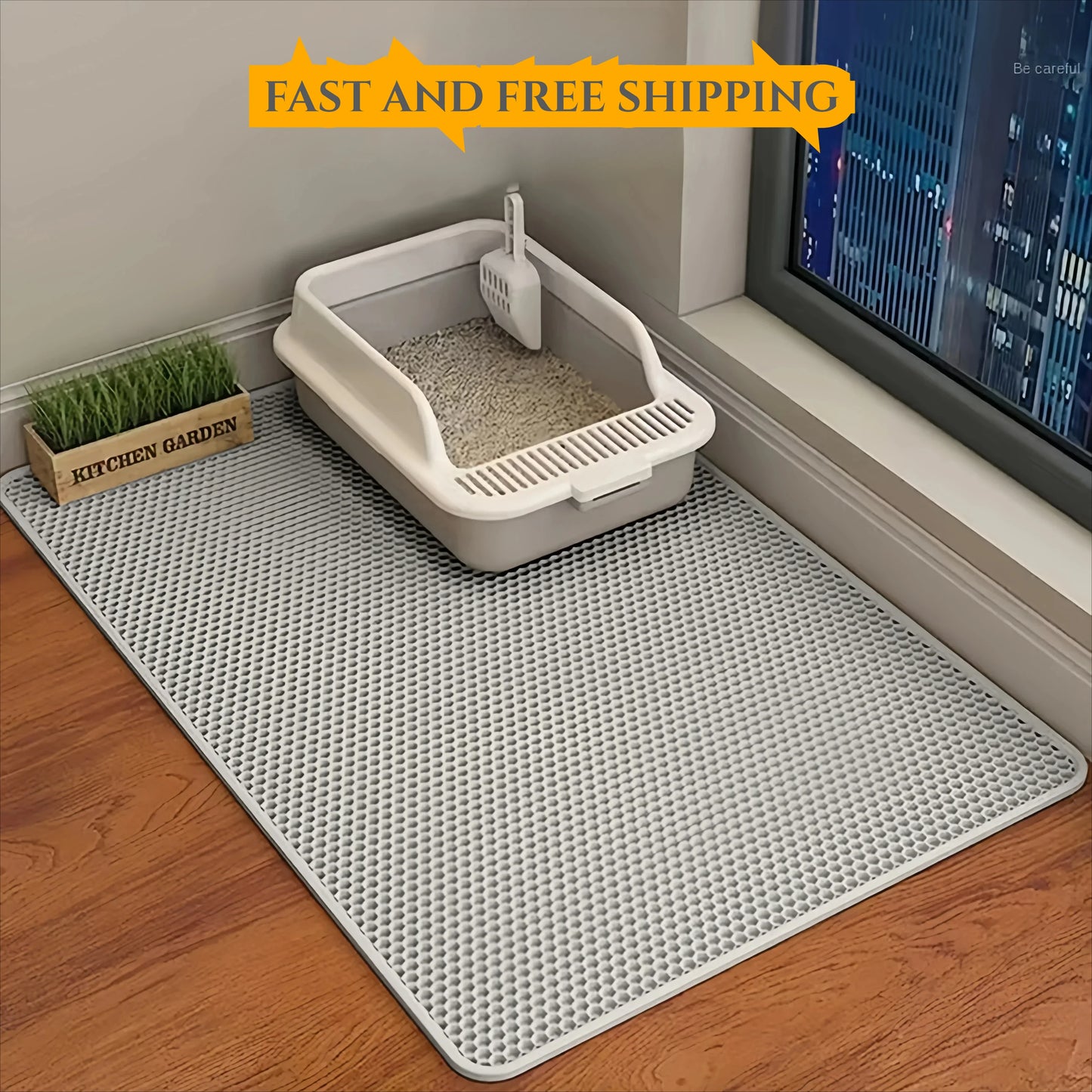 Large Cat Litter Mat Double Layer Cat Litter Pad Waterproof Anti-Slip Sand Bowl Filter Mat Sandbox Mat for Cat Cats Products
