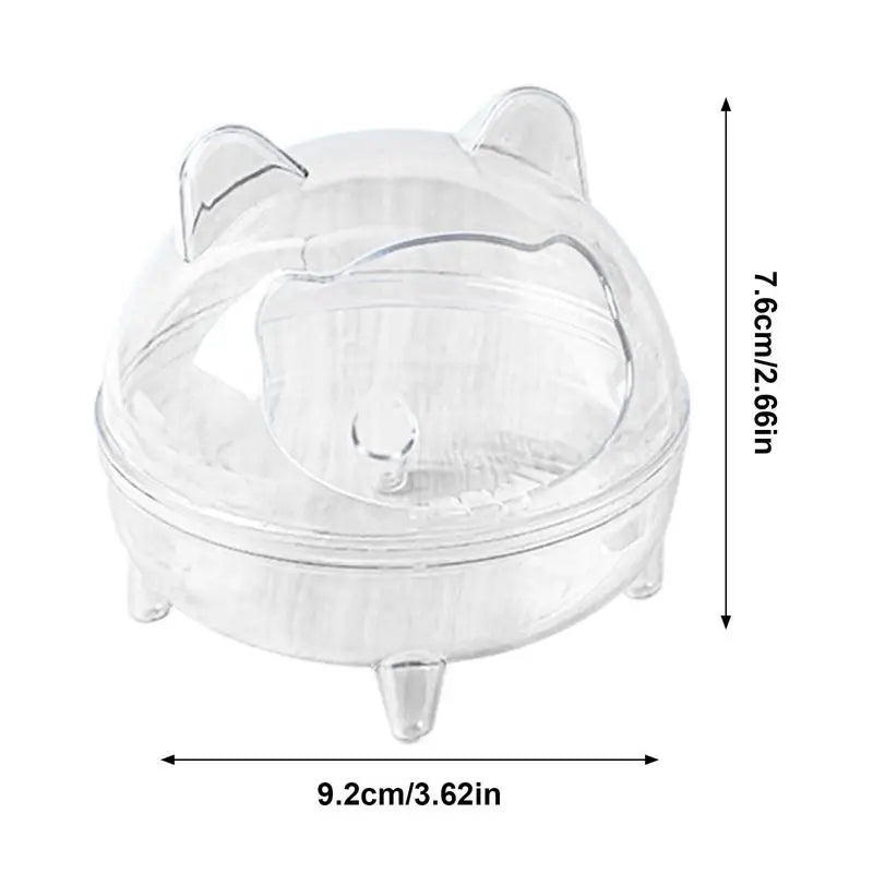 Hamster Sand Bath Container Fully Transparent Hamster Chinchilla Sand Bathroom Plastic Toilet Bathtub For Syrian Hamster