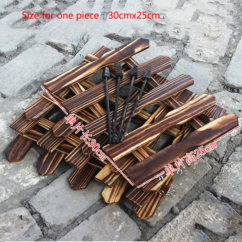 Wooden Fencing Barrier DIY Mini Landscape Crawling Small Pet Turtle Fence Balcony Landscape Barrier Accessory Indoor Courtyard