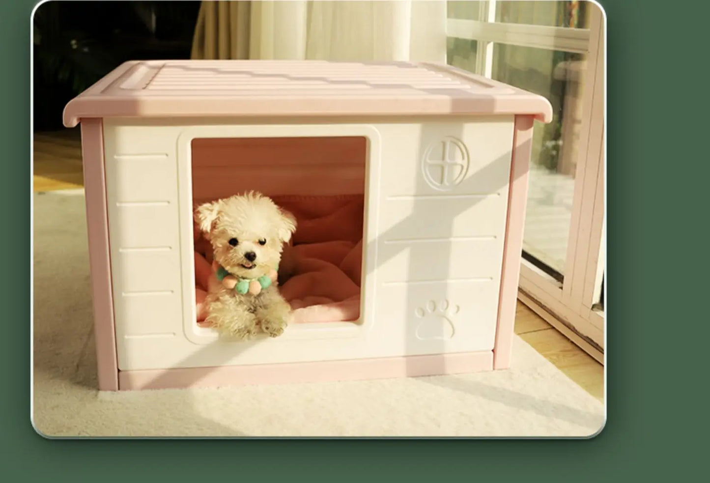 Kennel All Seasons Dog House Summer Small Dog Delivery Room Closed Pet Bed Cat Nest Summer Indoor Dog House