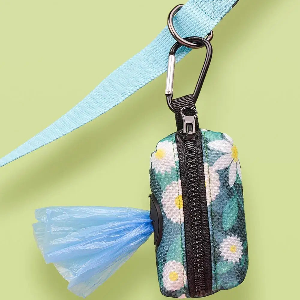 Poop Bag Holders Canvas Dog Poop Bag Holder With Graphic Print Portable Doggie Bag Holder Animal Waste Collection Pouch