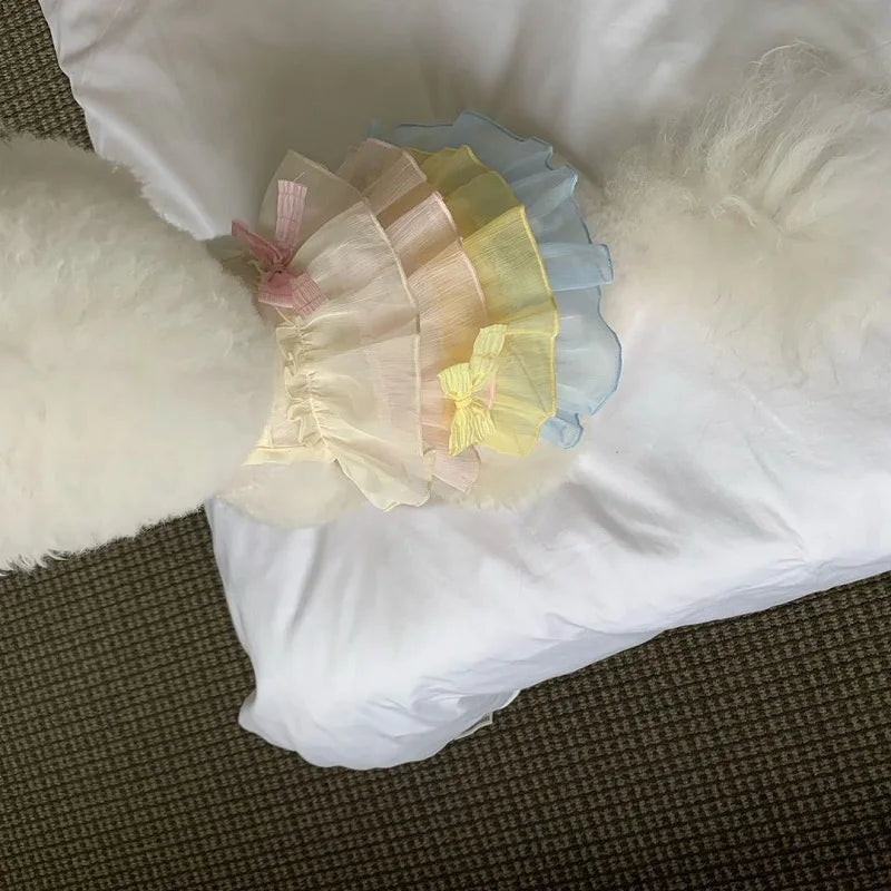 Dog Dress Chiffon Dog Princess Skirt Pet Vest Small Dog Outfit Puppy Summer Clothes Chihuahua Pug Dog Wedding Girls Dog Costume