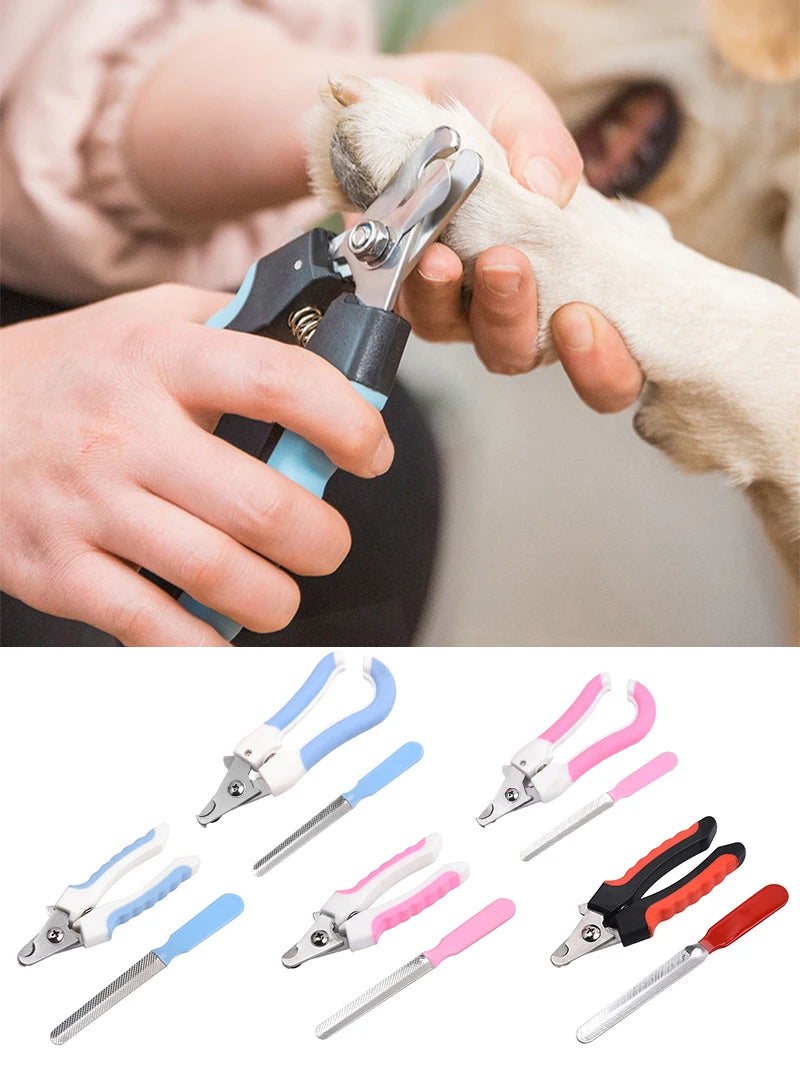 Dog&Cat Pets Nail Clippers and Trimmers with Safety Guard Avoid Over Cutting Nail File Razor Sharp Blade for Large Small Animal