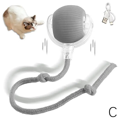 New High-end Cat Rolling Ball Interactive Cat Toy Motion Tail Bird With Teaser Game Pet Chirping Long Toy Kitten Sensor Cat