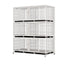 Outdoor Animal Cage Metal Pet Breeding Cage Stainless Steel Wire 6-Door 3-Layer Cat Cage With Wheels