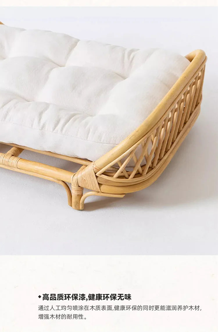 Dog bed universal cat litter pet bed rattan dog bed rattan kennels medium and small dogs winter and summer pet litter