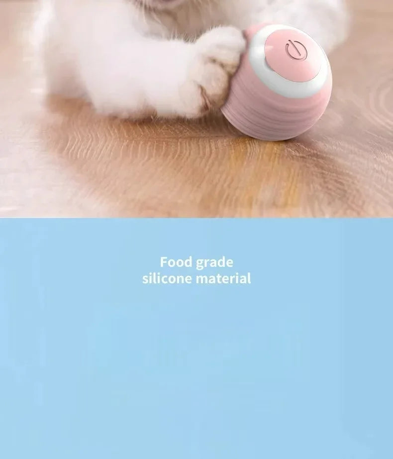 Cat Interactive Ball Training Self-moving Kitten Electric Cat Ball Tovs Elect ronic Automatic Rolling Magic Ball Toys for Cat